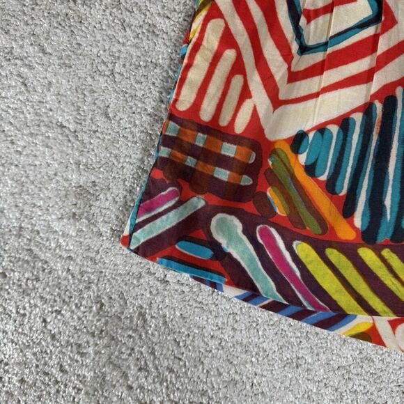 J Crew Collection Geo‎ Brushstroke Shorts Womens 6 Festival Multi Color Pleated - Picture 6 of 14